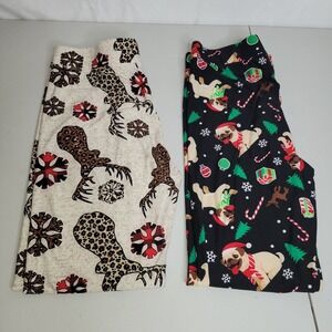 2 pair - Women's Christmas/Holiday Leggings